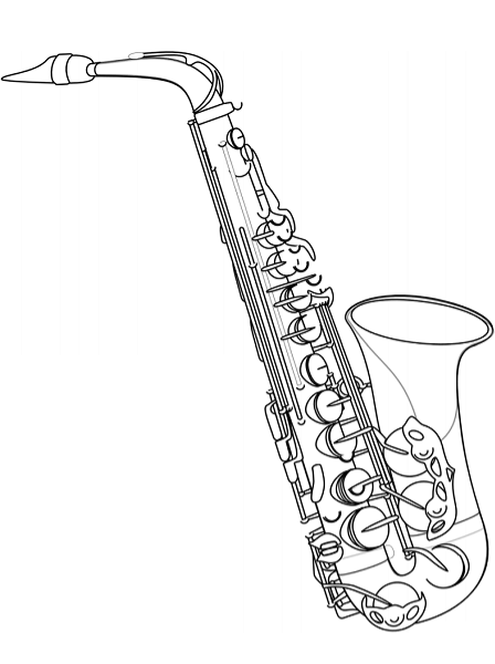 Tô màu kèn saxophone