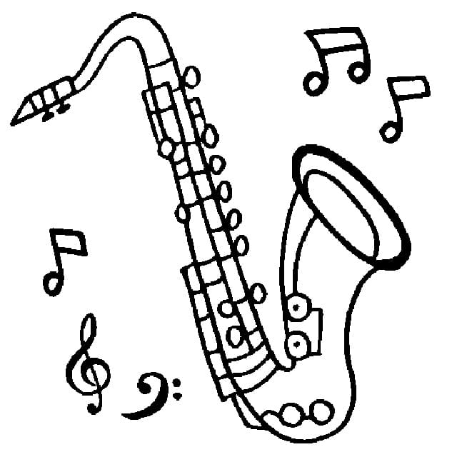 Tô màu Kèn Saxophone Âm Nhạc