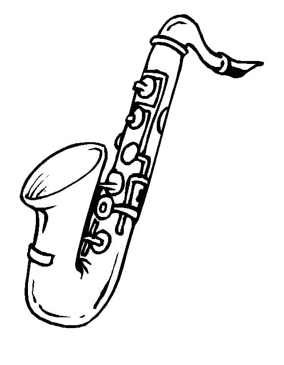 Tô màu Kèn Saxophone Đẹp