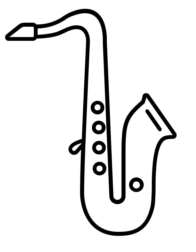 Tô màu Kèn Saxophone Đơn Giản Nhất
