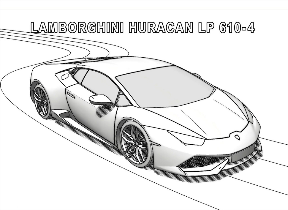 Tô màu lamborghini huracan lp