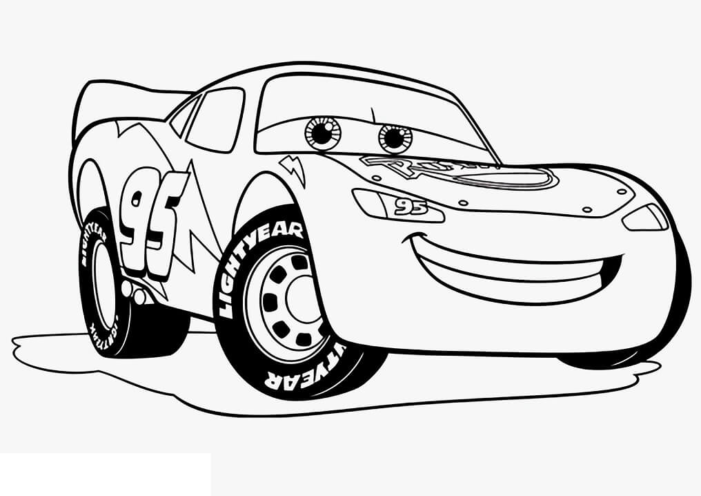 Tô màu Lightning McQueen Đang Cười