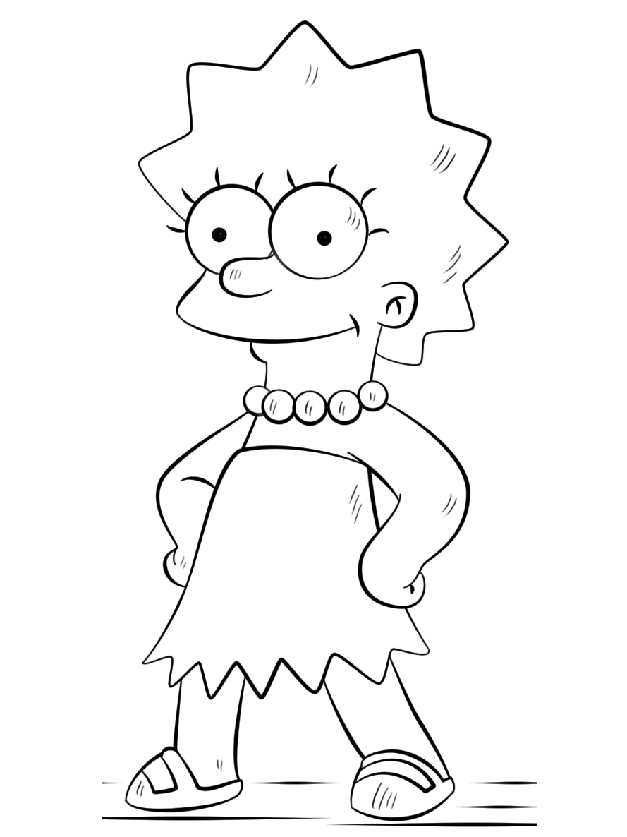 Tô màu lisa marie simpson