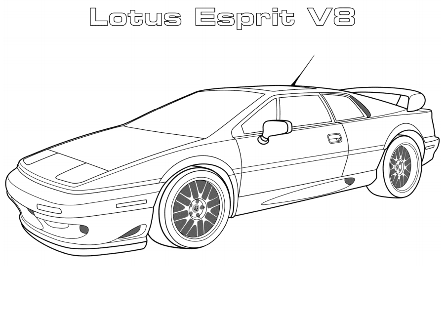 Tô màu lotus esprit v8