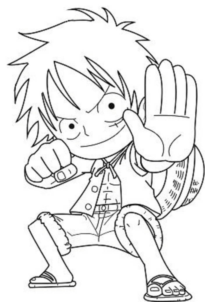 Tô màu Luffy Chibi