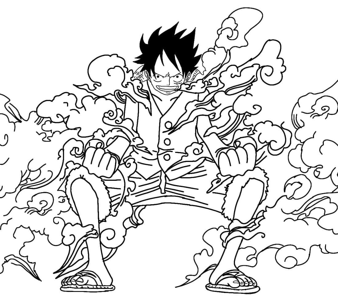 Tô màu Luffy Gear 2