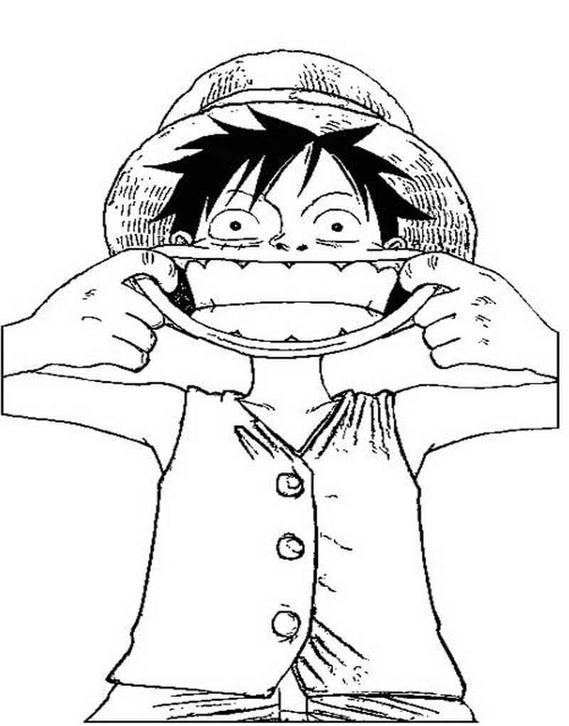 Tô màu Luffy Hài hước