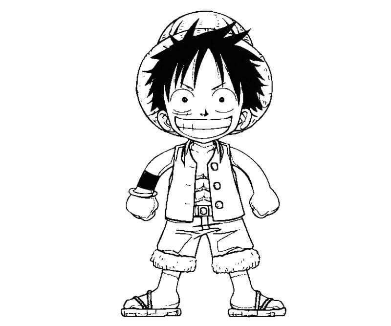 Tô màu Luffy Tí Hon