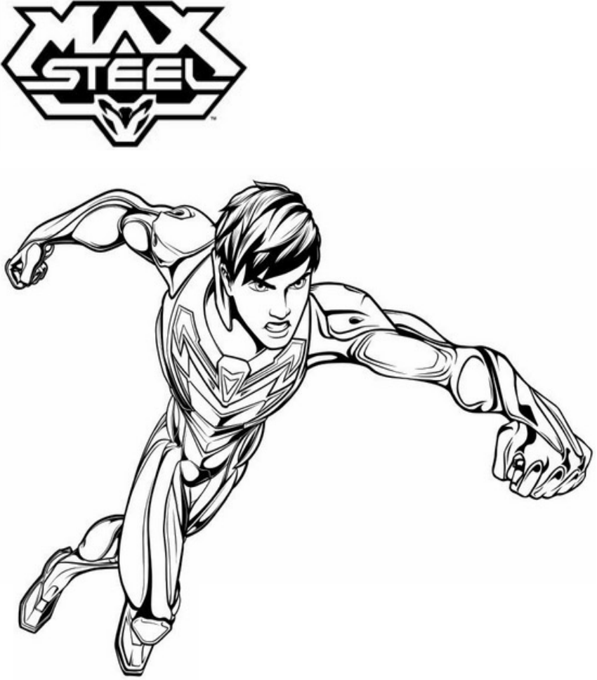 Tô màu max steel đang chiến đấu 2