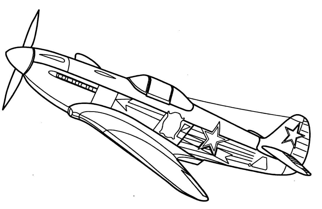 Tô màu Máy Bay Chiến Đấu Yakovlev Yak-3