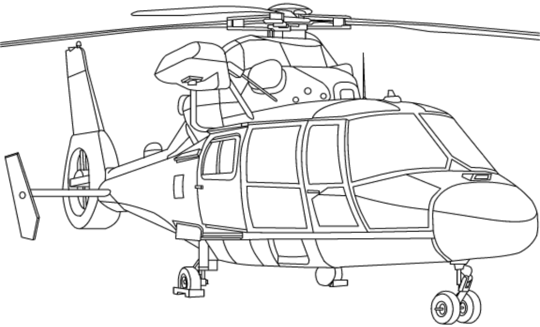 Tô màu máy bay trực thăng quân sự