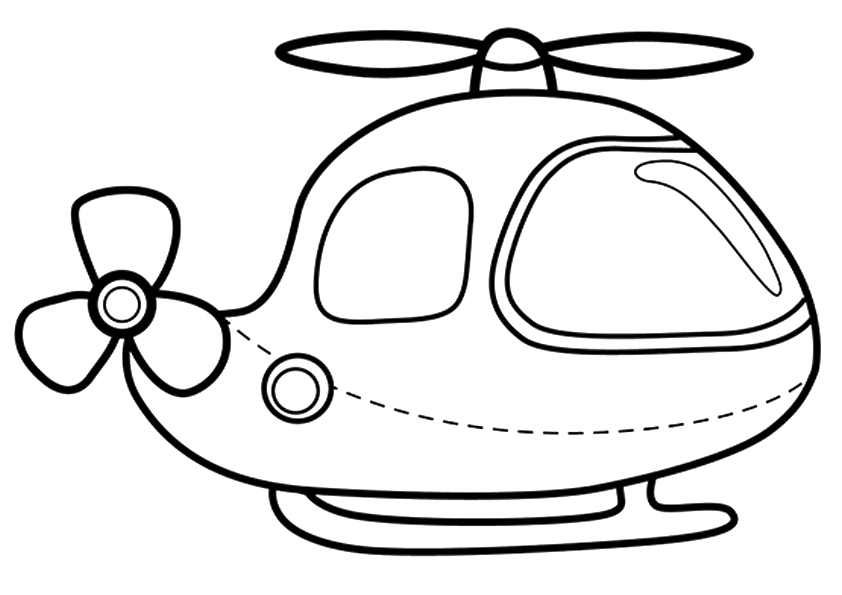 Tô màu máy bay trực thăng tý hon