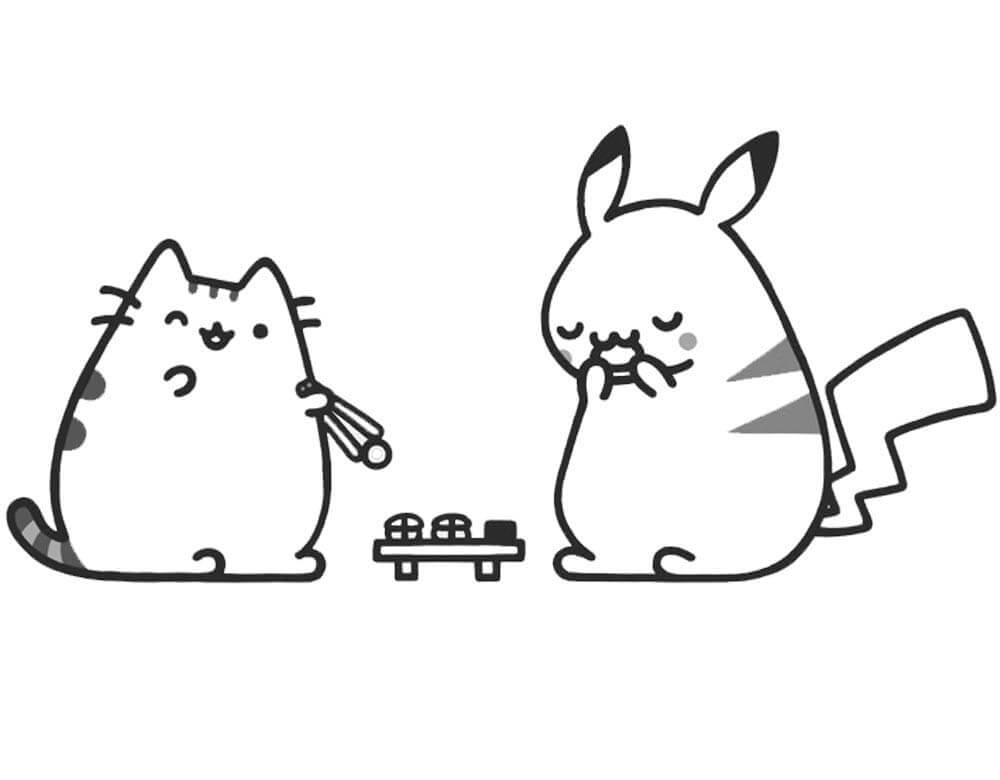 Miếng di chuột in hình mèo pusheen cute hoạt hình chibi anime miếng kê