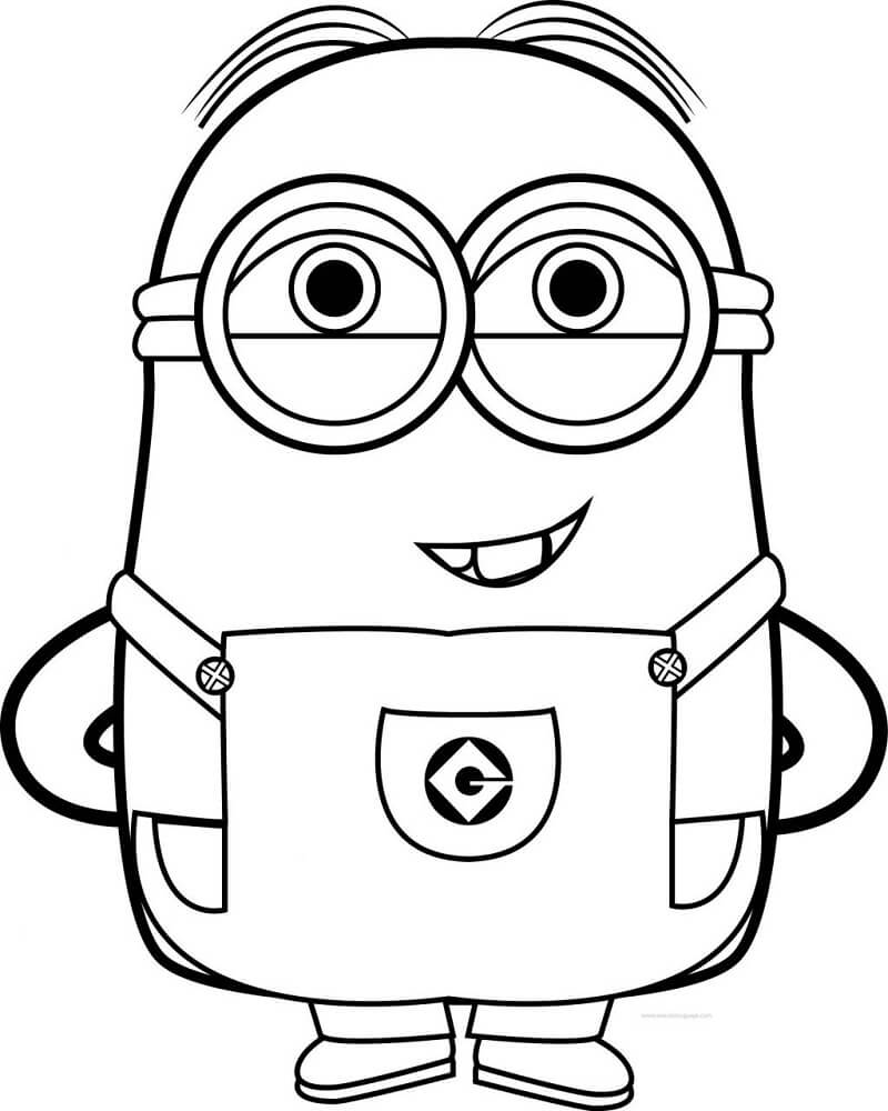 Tô màu Minion Bob Đang Cười