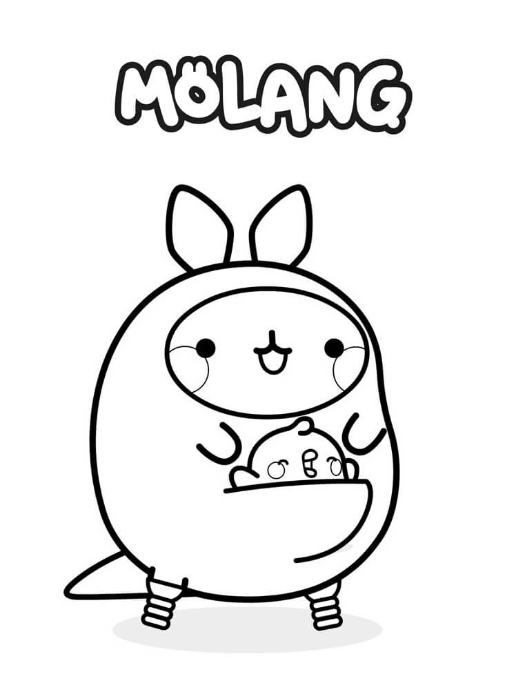 Tô màu Molang Chuột Túi