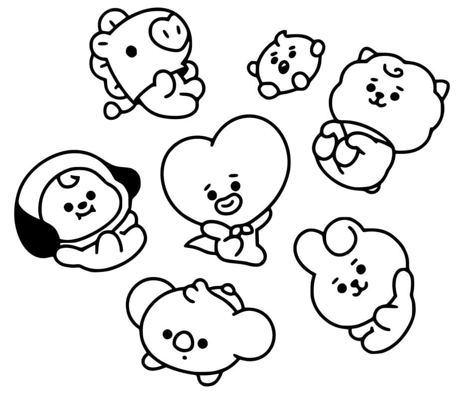 Tô màu Nhân Vật Trong BT21