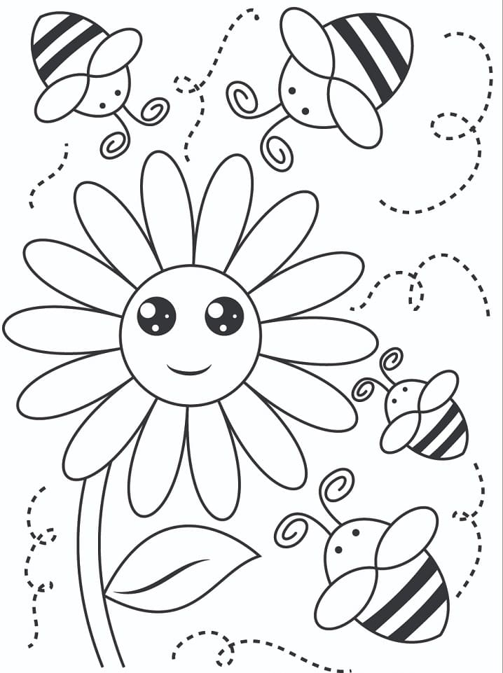 Tranh cho bé tô màu con rùa mai vẽ bông hoa « in hình này