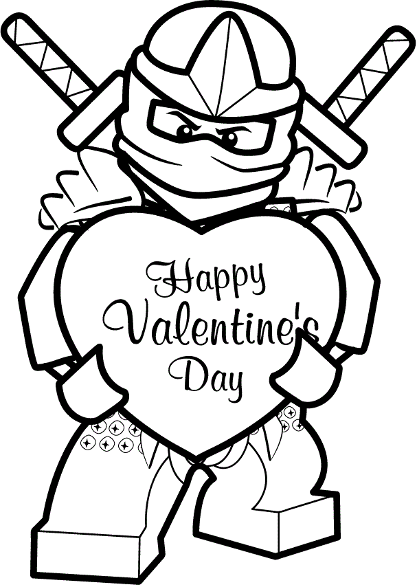 Tô màu ninjago vào lễ valentine