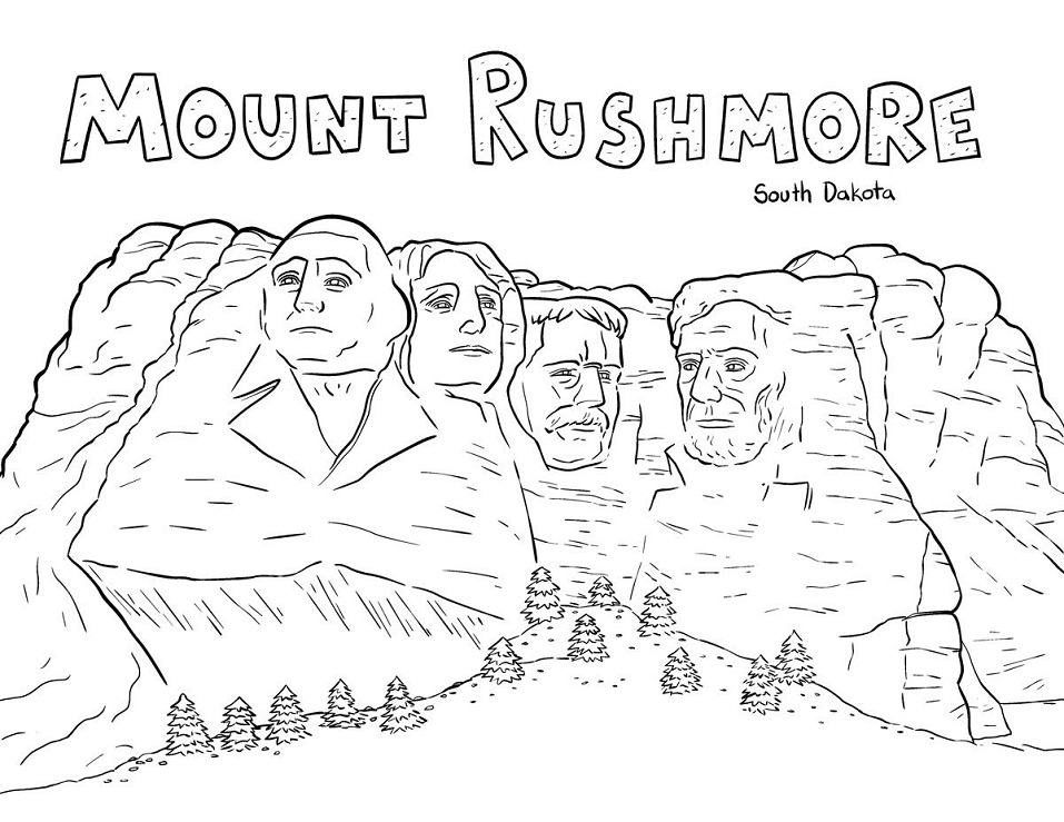 Tô màu núi rushmore