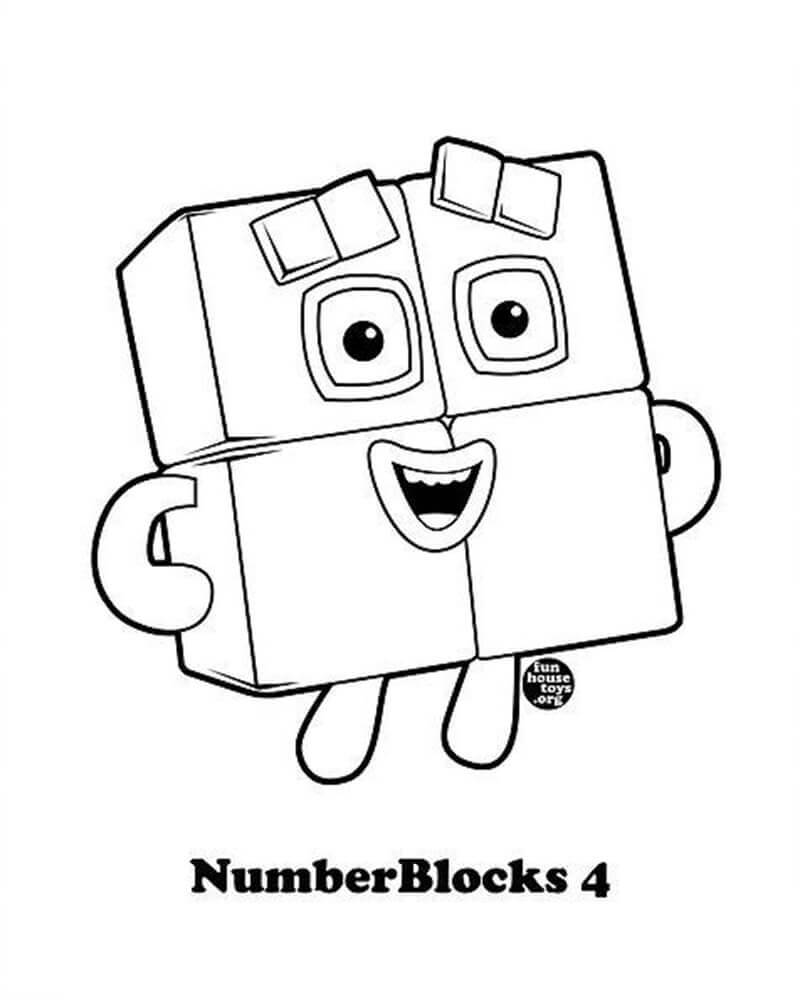 Tô màu Number Block 4