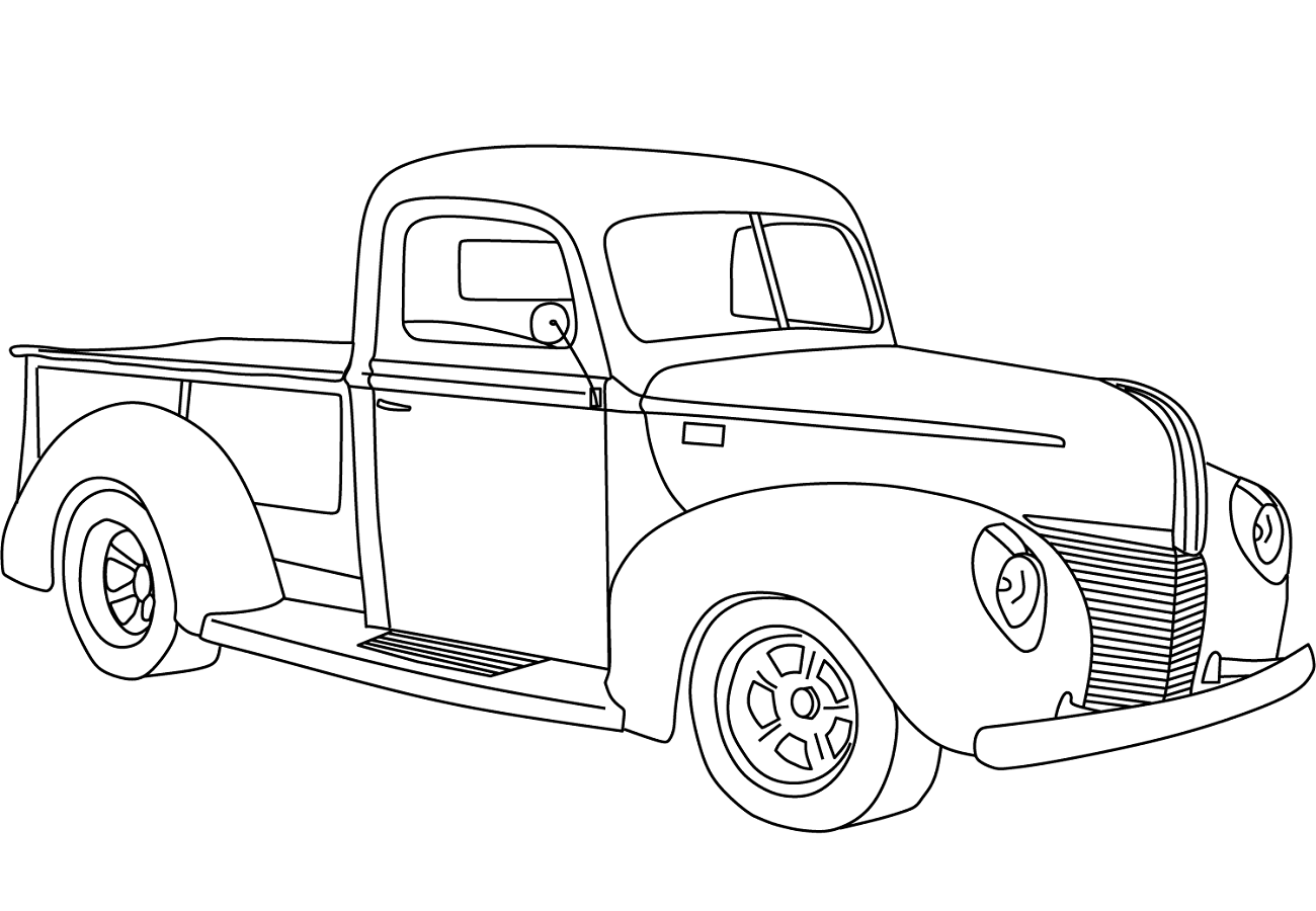 Tô màu ô tô 1940 ford pickup