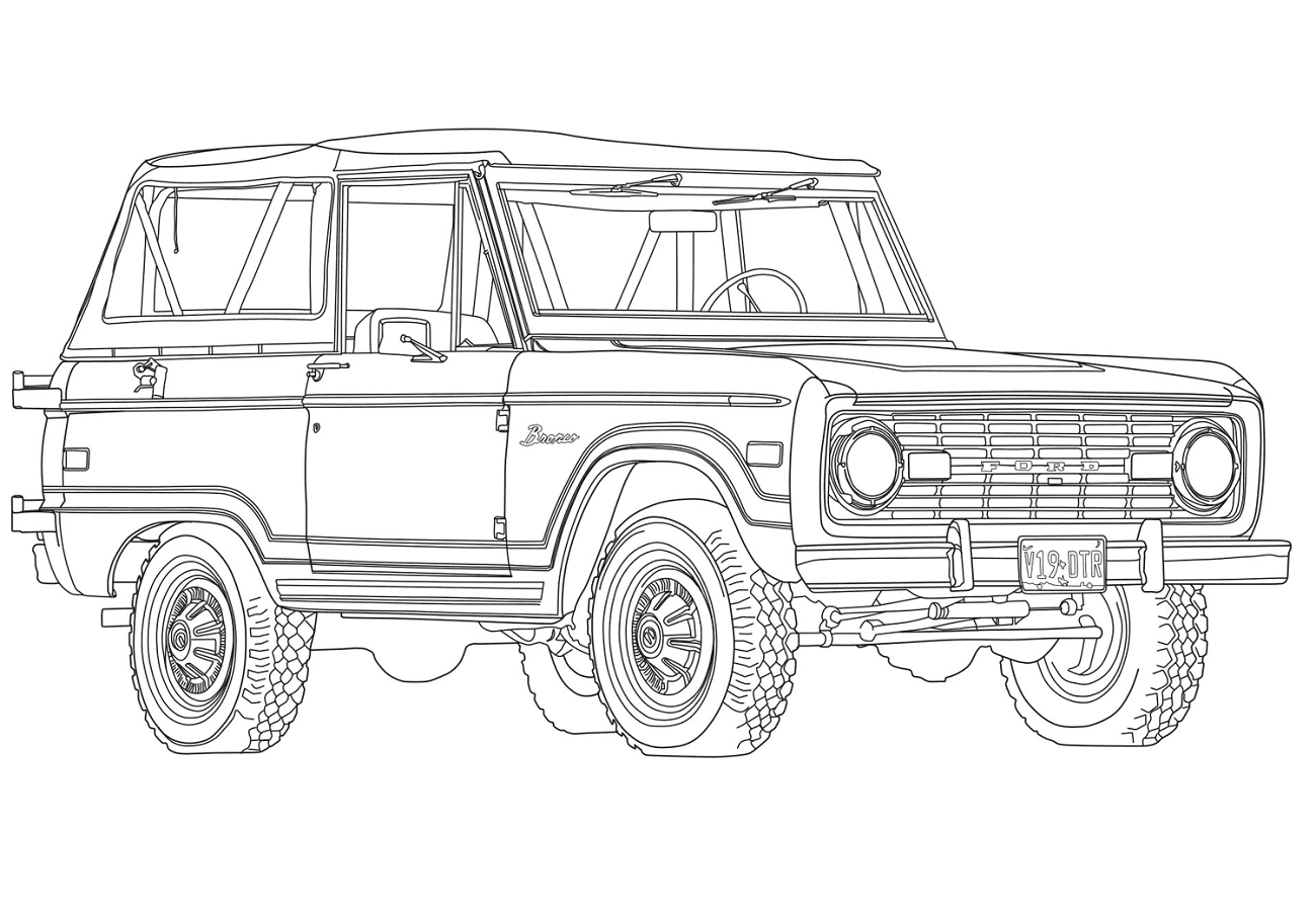 Tô màu ô tô 1969 ford bronco