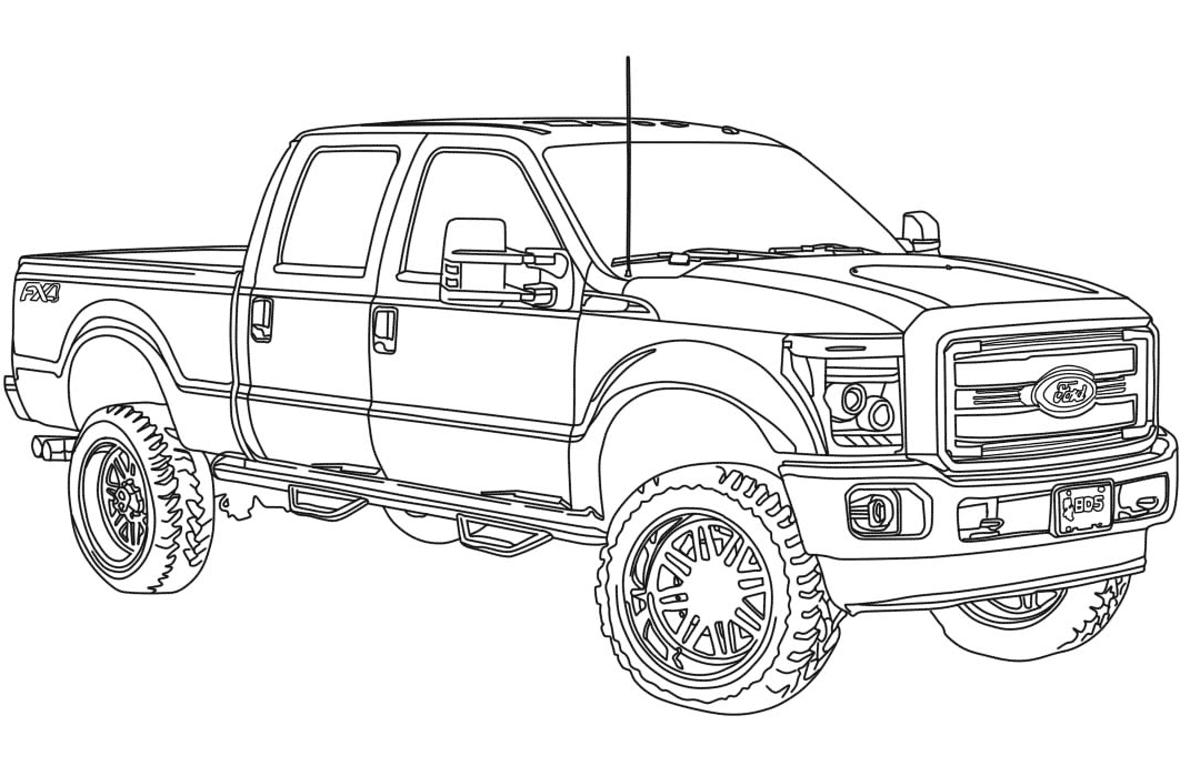 Tô màu ô tô bán tải ford f250