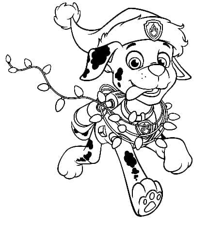 Tô màu Paw Patrol Marshall Ngộ Nghĩnh