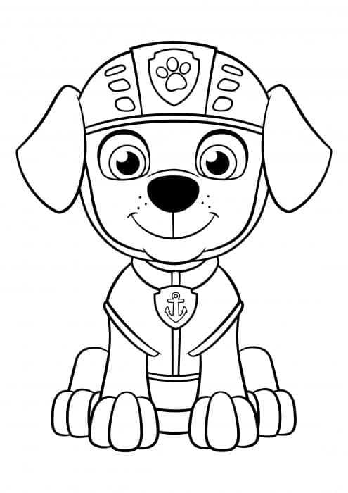 Tô màu Paw Patrol Zuma Cute