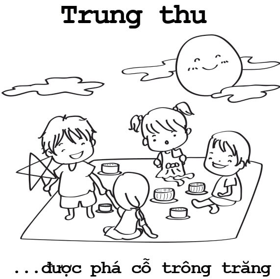 Tô màu Phá Cỗ Trung Thu