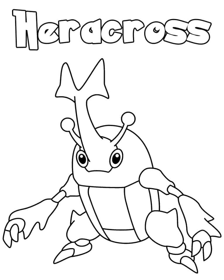 Tô màu Pokemon Heracross