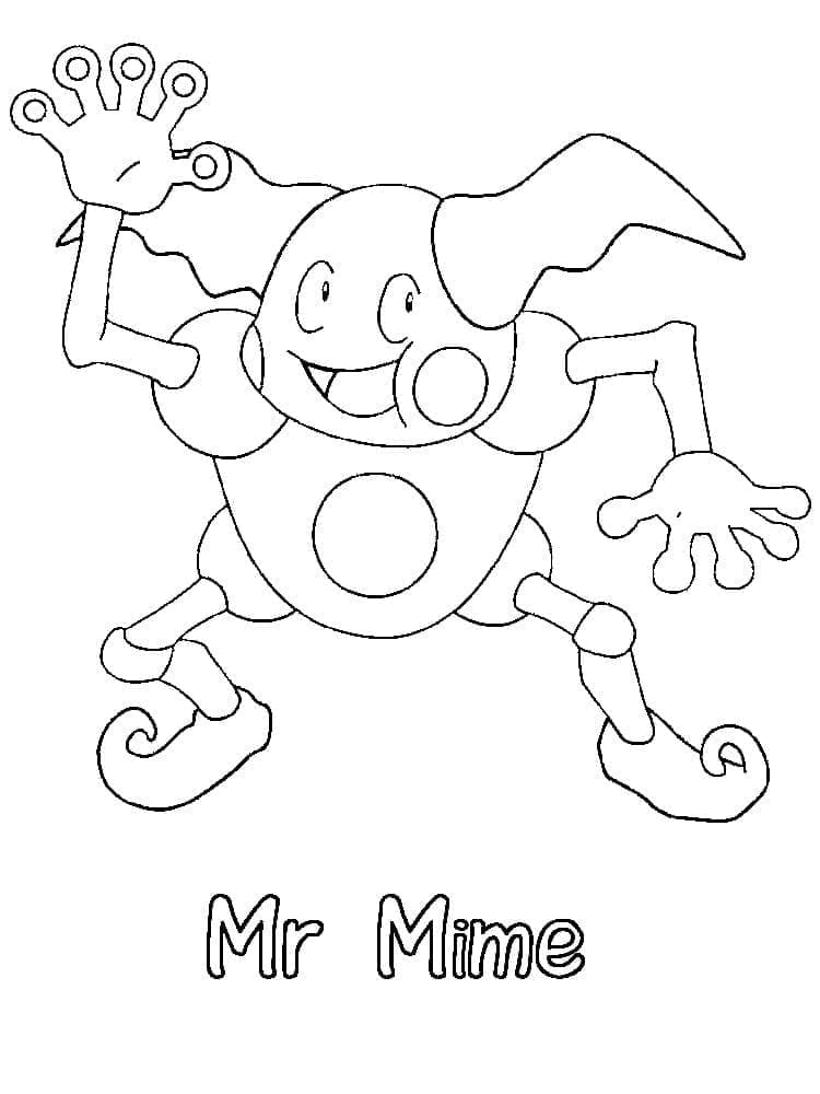 Tô màu Pokemon Mr. Mime