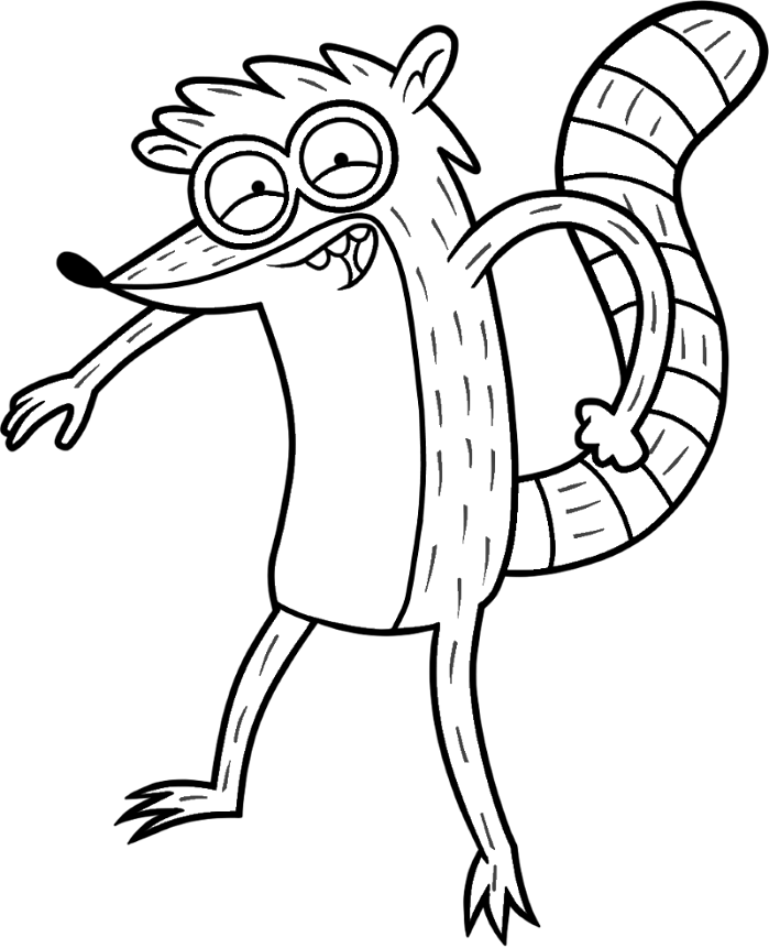 Tô màu rigby trong regular show