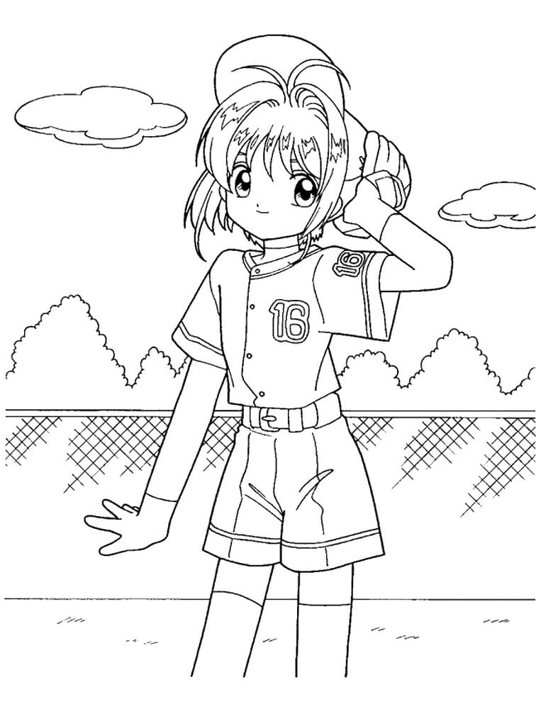 Mua Tranh tô màu SAKURA THỦ LĨNH THẺ BÀI Cardcaptor Sakura tập bản thảo  phác họa xinh xắn anime chibi | Tiki
