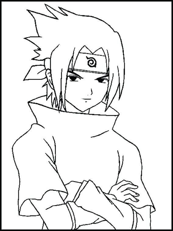 Tô màu Sasuke Mỉm Cười