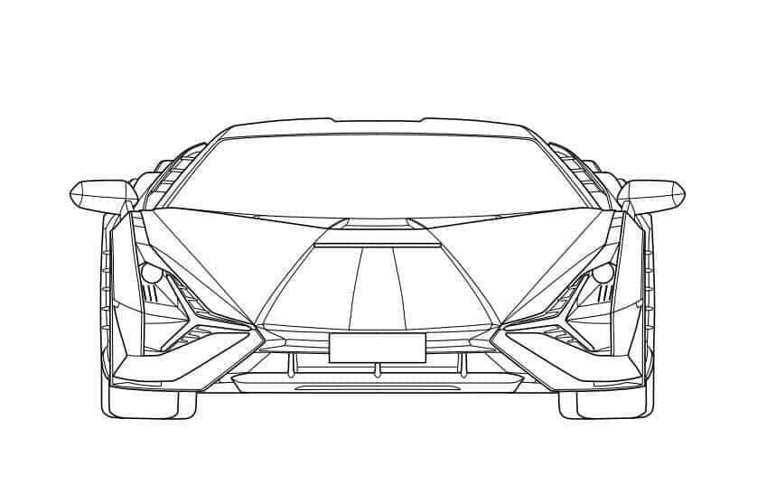 Tô màu Siêu Xe Lamborghini Thể Thao