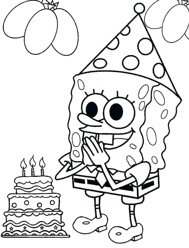 Tô màu sinh nhật spongebob