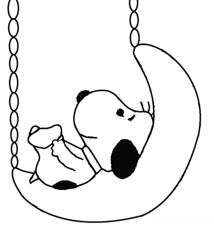 Tô màu Snoopy Buồn Ngủ