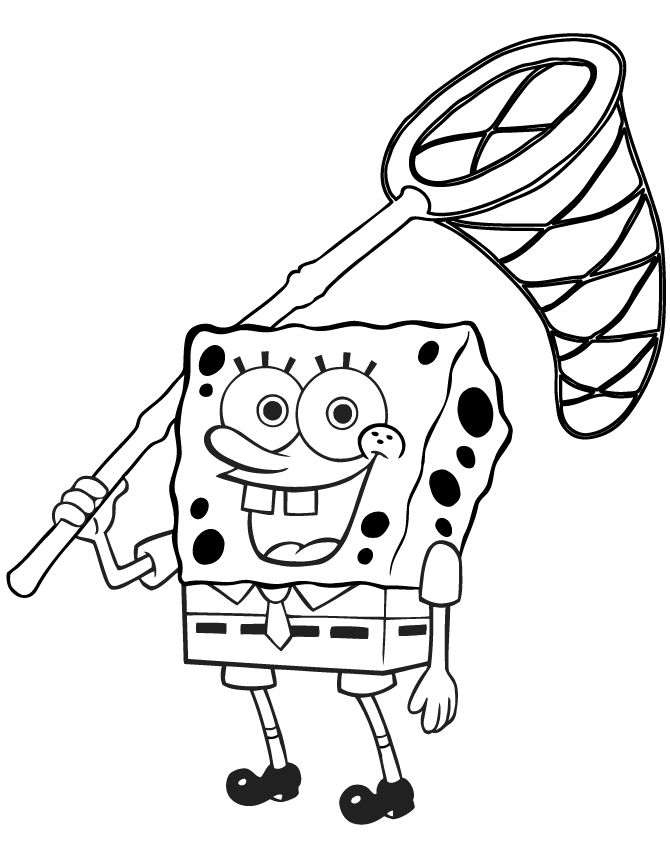 Tô màu spongebob bắt côn trùng