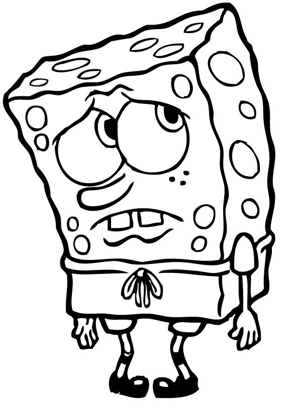 Tô màu spongebob buồn bã