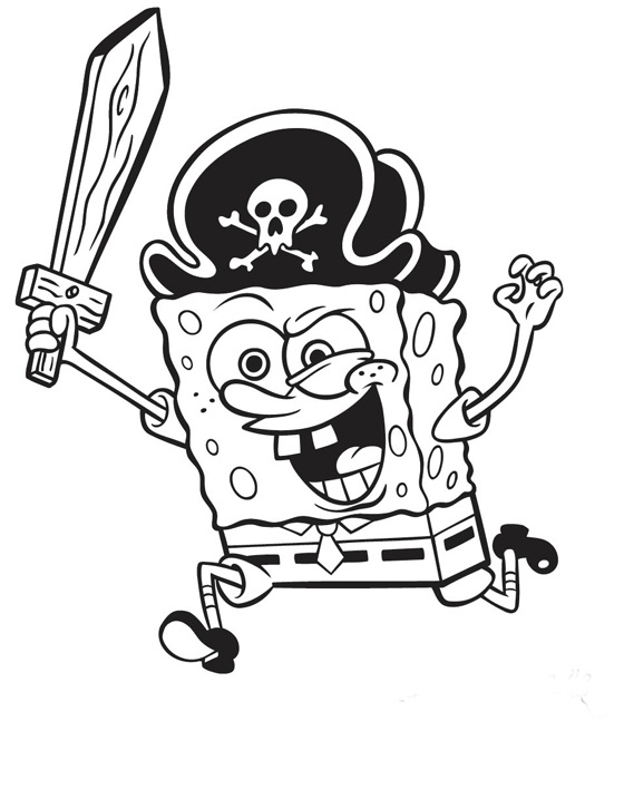 Tô màu spongebob cướp biển