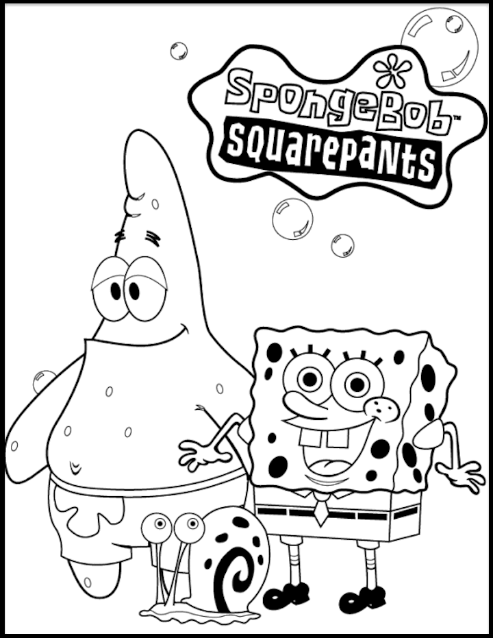 Tô màu spongebob và patrick