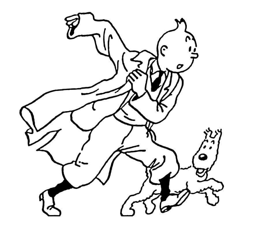 Tô màu Tintin Và Chú Chó Milou