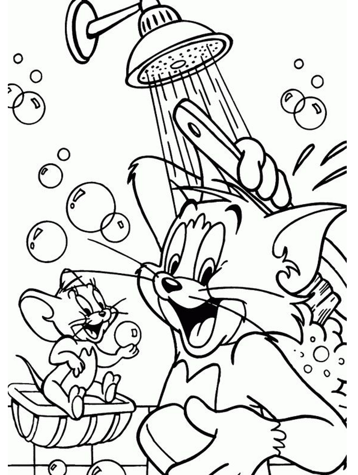 Tranh tô màu Tom và Jerry 3689 - Tranh tô màu
