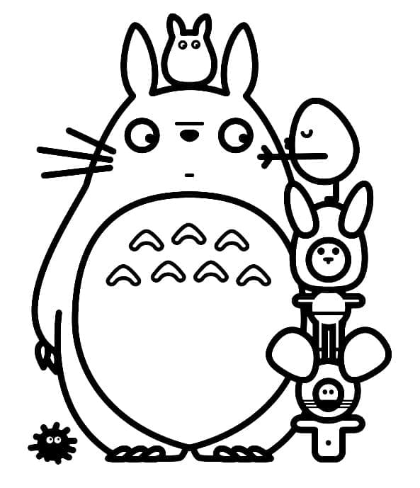 Tô màu Totoro Đơn Giản