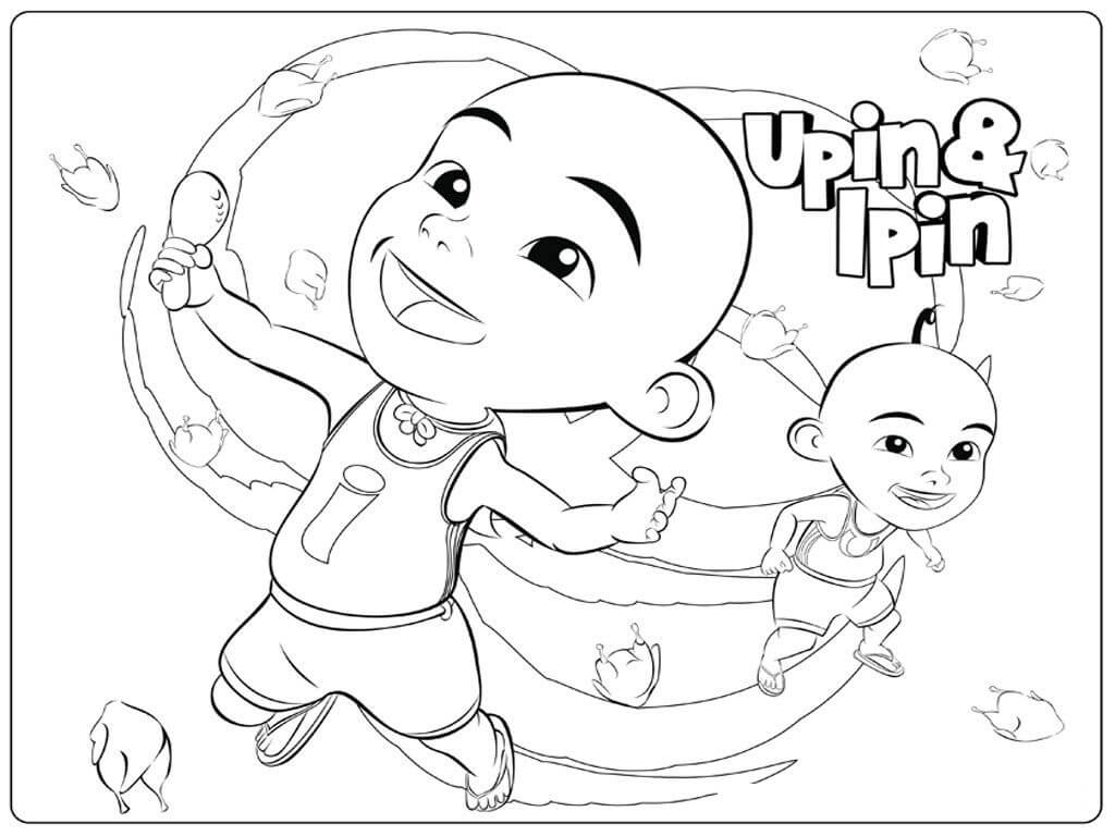 Tô màu Upin và Ipin Vui Vẻ