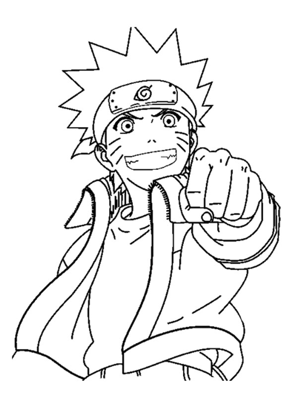 Tô màu uzumaki naruto vui vẻ