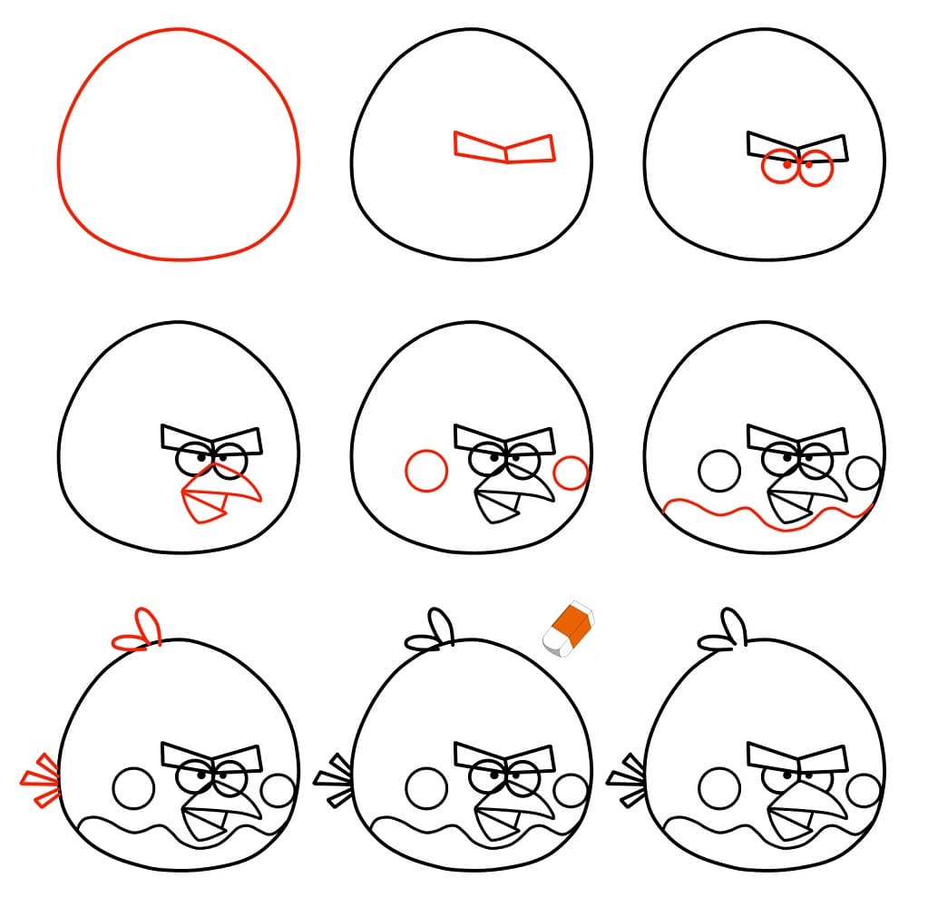 Vẽ Chim Angry Birds