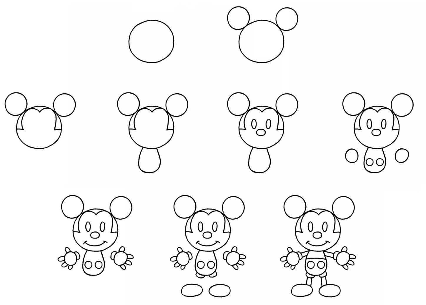Bộ tranh tô màu chuột Mickey ngộ nghĩnh, đáng yêu cho bé
