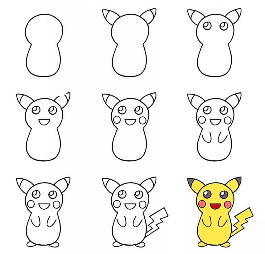 Tô màu Vẽ Pikachu Ngộ Nghĩnh